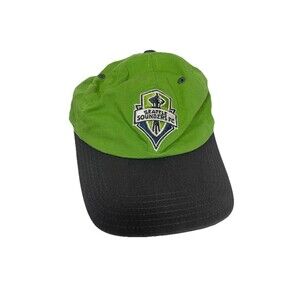 Adidas Seattle Sounders Lime Green Navy Hat Cap Youth